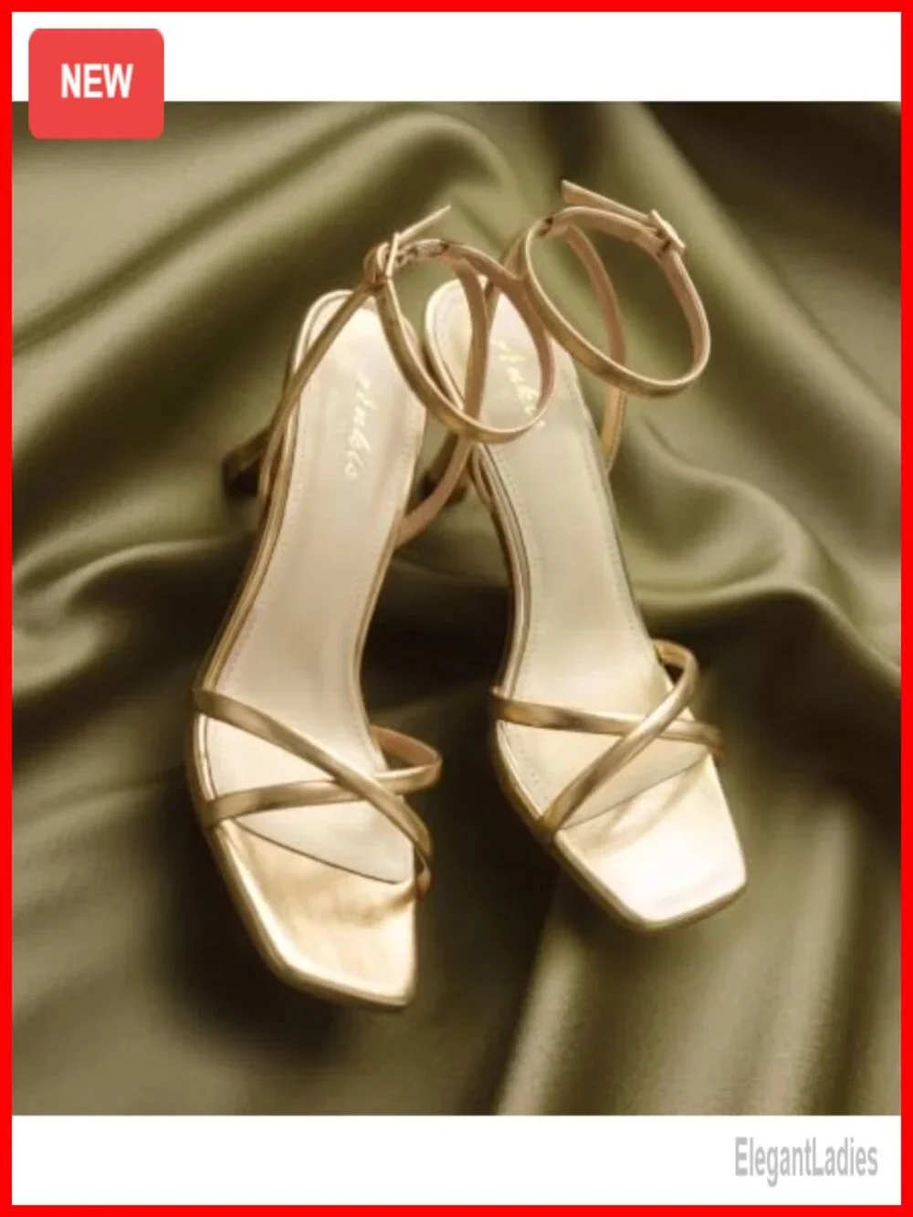 Women Kitten Heel Sandals Strappy Low Heels Wedding Party Prom Shoes